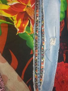 Ethnic Denim Skinny Jeans