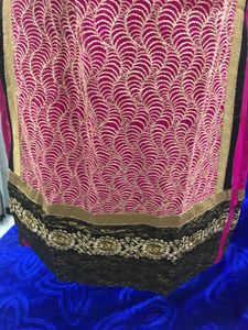 net embroidered straight suit