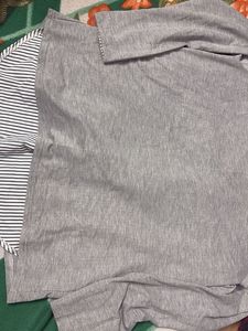 Gray Layered Look Top shirt