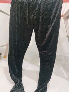 Velvet Rose Pattern Pants