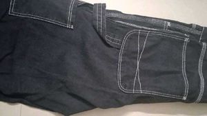 Cargo 6 Pocket Denim Jeans Black