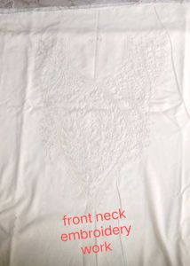 unstitched lemon yellow embroidery full suit piece