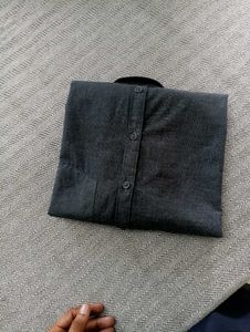 Dark Gray Button-Down Shirt
