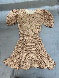 Floral Ruched Mini Dress