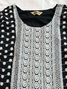 *NEW* Chikankari Black Kurti
