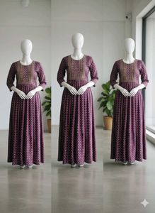 Elegant Purple Embroidered Kurta