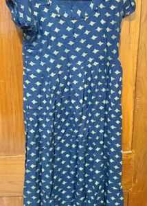 Blue Rayon A-line Kurta