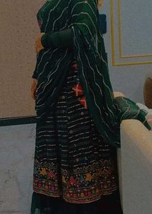 Festive Green Lehenga Choli - Beautifully Draped