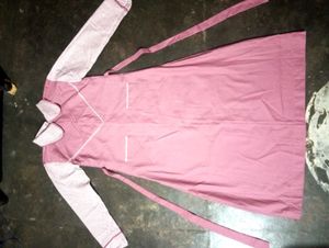 Pink Dress with White Accents