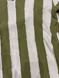 Striped White Nd Green Polo Tshirt