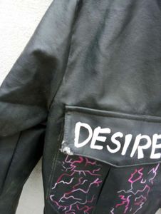 Edgy Punk leather y2k vintage glow in dark jacket