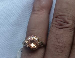 Elegant Brown Zircon Stone Ring