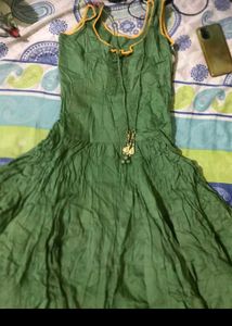 Green Embroidered Dress