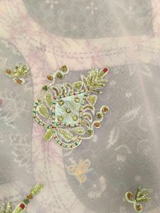 vintage Zardosi hand work saree