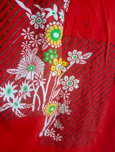 Red Floral Long Sleeve Tee