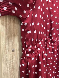 Red Polka Dot Mini Dress | Cottagecore Vibe