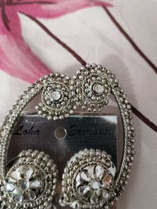 Loha Earrings: Silver Jhumka Style