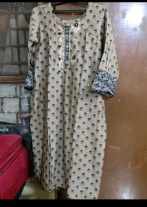 Blue &amp; Yellow Kurti With Pant Combo