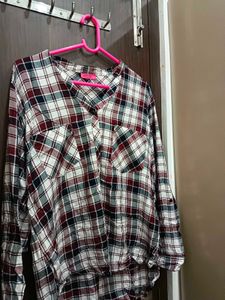 Checkered Casual Slim Neck Shirt