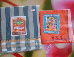 Maheshwari handloom pure cotton dhoti jode