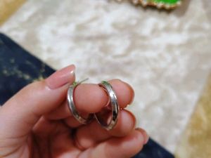 Silver Hoop Earrings (Pair Of Two)