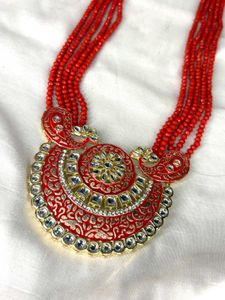 🌸 Red Kundan Jewellery Set 🌸