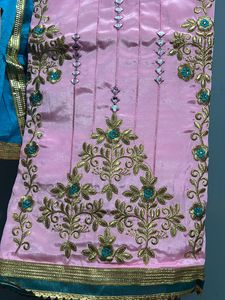 Beautiful Embroidery Pink Suit With Duppta