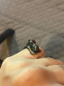 Hippopotamus Metal Ring