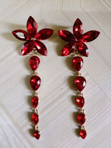 Fancy Red Earrings
