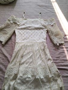Cream White Mini Dress Off Shoulder