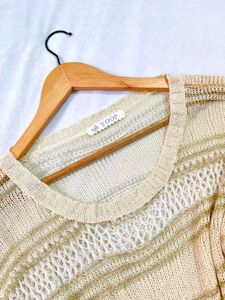 Pinterest Oversized Crochet Golden Pullover A