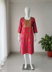 Pink Ethnic Kurta(L)new
