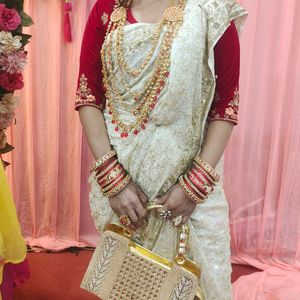 Silk Saatan Ki Sadi Ka Work Sitaron KLike New Sirf