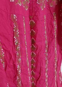 Hand Embroidered Chikan Kurti