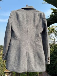 Gray Double-Breasted Blazer