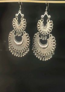 Silver Boho Dangle Earrings