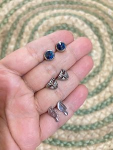 6 Pairs Of Cute Studs With Stoppers