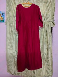 Elegant Maroon Embroidered Kurta