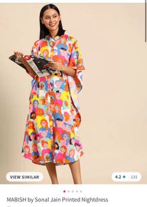 New Without Tag Print Kaftan Pocket Dress