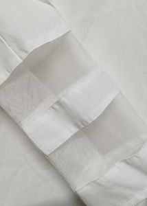 Classic White Straight-Cut Kurta with Net Panels