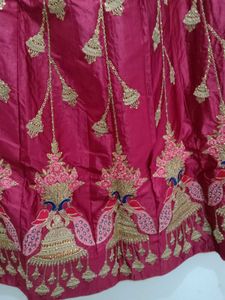 Embroidered velvet lehnga set