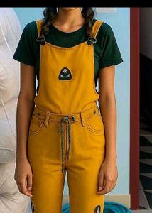 Yellow Denim Overalls