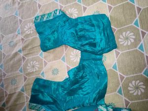New Chiffon Blue Saree