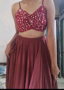 Sequin Crop Top & Skirt