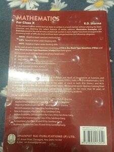 RD Sharma Mathematics Book 2023