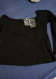 Black '95' Long Sleeve Top