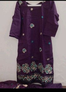purple jamuni shalwar kurta set 2xl cotton