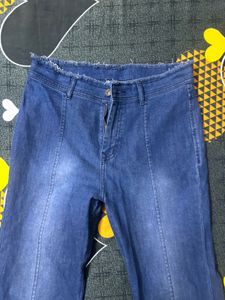 blue denim bootcut jeans