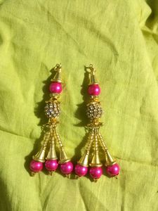 Pink &amp; Gold Indian Tassels