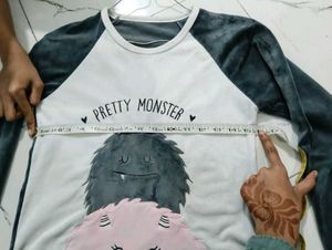 velvet top sweater very good so pretty